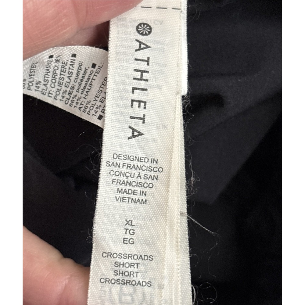 Athleta Women's XL Black Elastic Waist Activewear Running‎ Crossroads Shorts - Picture 8 of 16